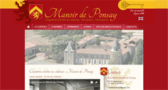 Desktop Screenshot of manoirdeponsay.com