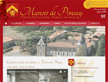 Tablet Screenshot of manoirdeponsay.com